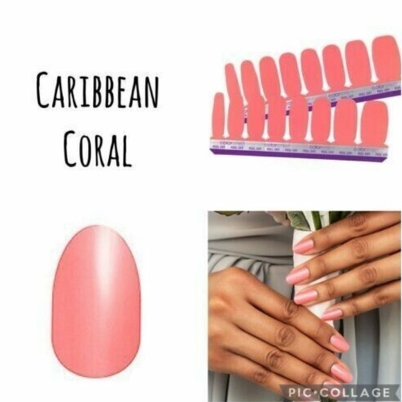 126. Color Street Nail Polish Strips - Caribbean Coral - Picture 3 of 4